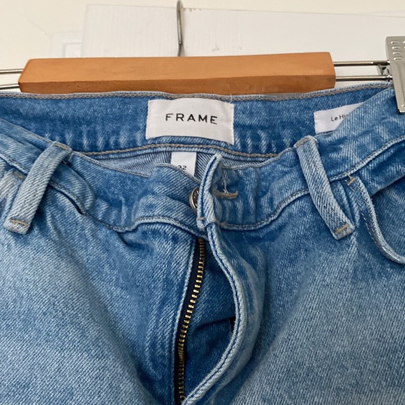 Frame Le high Raw Hem Crop Straight Leg Jeans - Picture 3 of 5